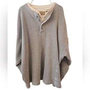 C.E.SCHMIDT WORKWEAR THERMAL HENLEY  W/ DOUBLE LAYERED NECK LOOK. SIZE 4X